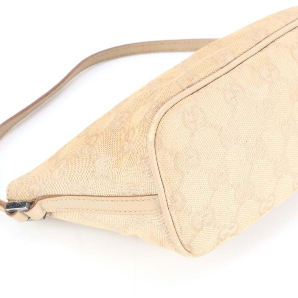 Gucci GG Canvas Beige 07198 Leather Shoulder Bag Handbag Pouch Women's - Picture 4 of 9